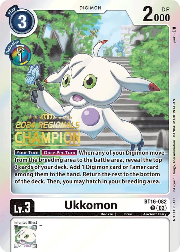 Ukkomon [Bt16-082] (2024 Regionals Champion) [Beginning Observer] 1