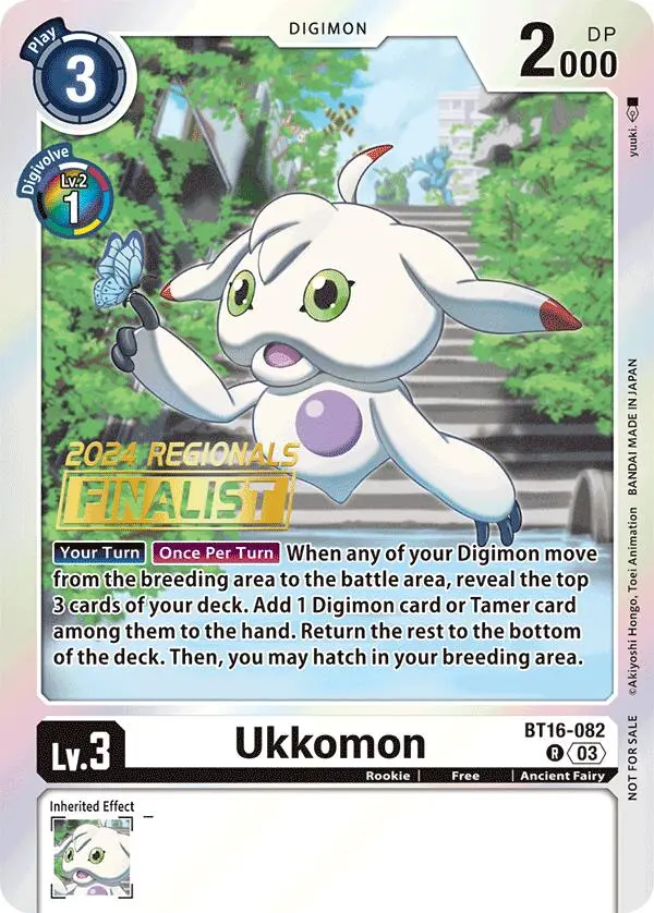 Ukkomon [Bt16-082] (2024 Regionals Finalist) [Beginning Observer] 1
