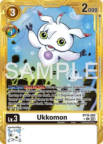 Ukkomon [Bt16-082] (Gold Border) [Advanced Booster Digimon Generation] 1