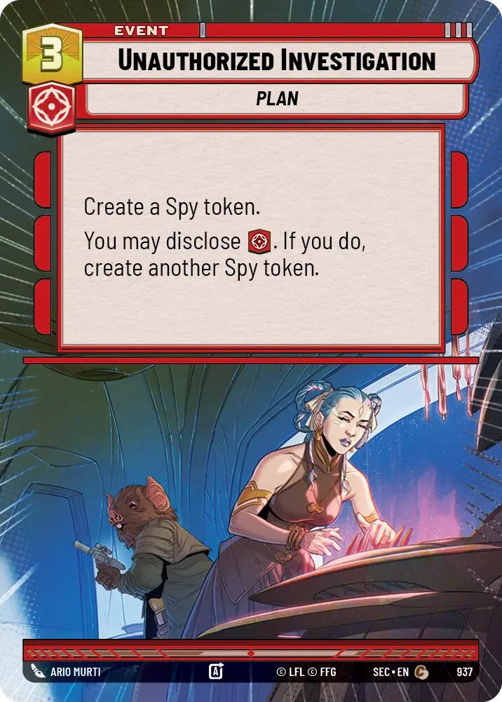 Unauthorized Investigation (937) (Hyperspace Foil) (937) [Secrets Of Power] 1