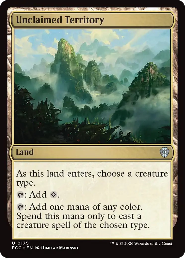 Unclaimed Territory [Lorwyn Eclipsed Commander] 1