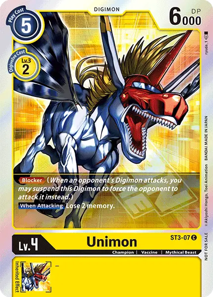 Unimon [St3-07] (Event Pack) [Starter Deck: Heaven's Yellow Promos] 1