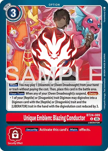 Unique Emblem: Blazing Conductor [Bt24-089] [Time Stranger] 1