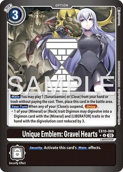 Unique Emblem: Gravel Hearts [Ex10-069] (Limited Foil) [Sinister Order] 1