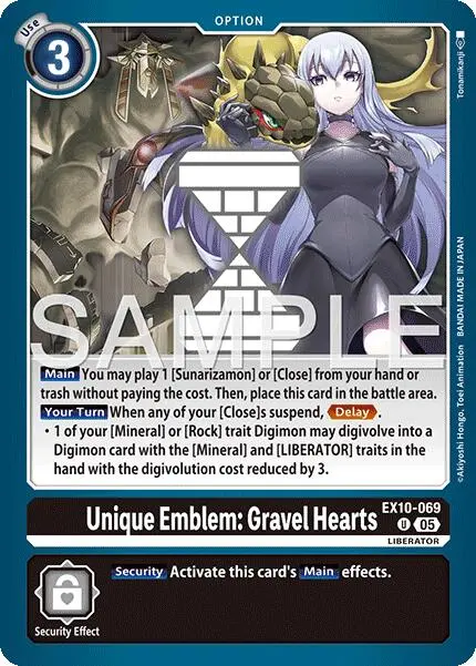 Unique Emblem: Gravel Hearts [Ex10-069] [Sinister Order] 1