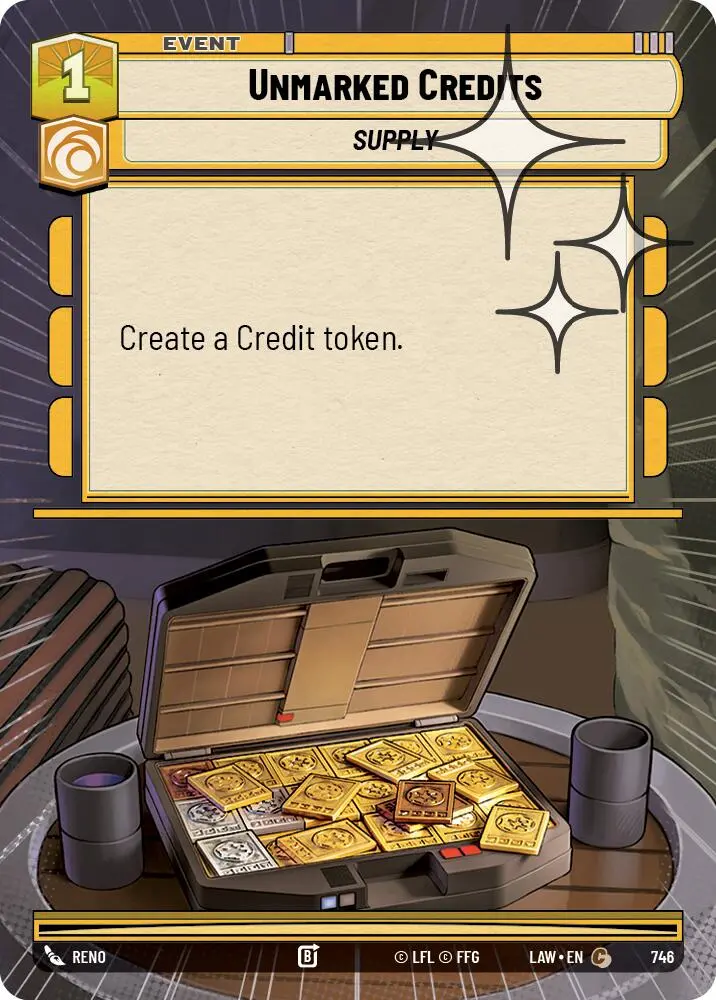 Unmarked Credits (746) (Hyperspace Foil) (746) [A Lawless Time] 1