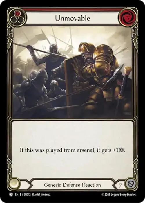 Unmovable (Red) (Regular) [Sen012] (Gem Pack 2) 1