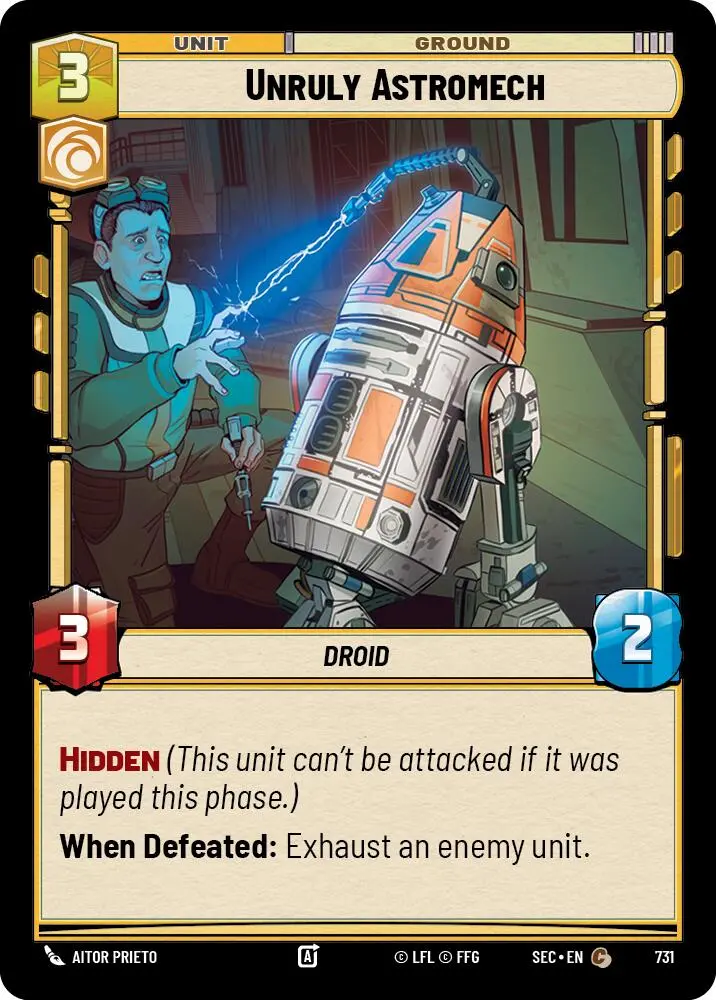 Unruly Astromech (731) (Foil) (731) [Secrets Of Power] 1