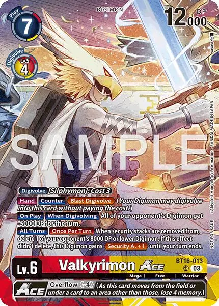 Valkyrimon Ace (Participation) [Hackers' Slumber Release Event Cards] 1