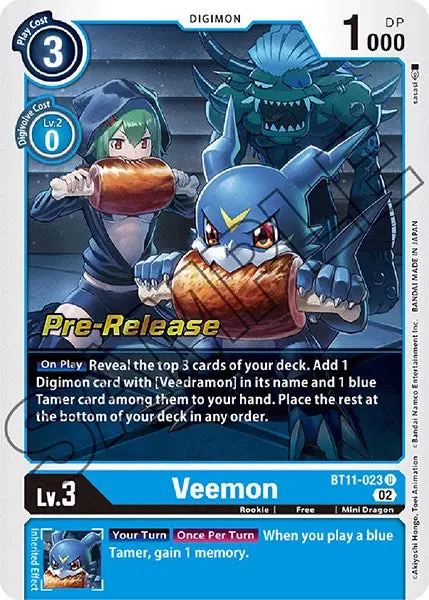Veemon [Bt11-023] [Dimensional Phase Pre-Release Promos] 1