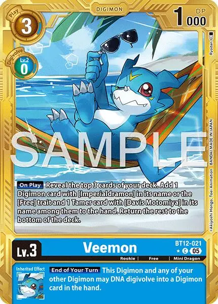 Veemon [Bt12-021] (Alternate Art) [Advanced Booster Digimon Generation] 1