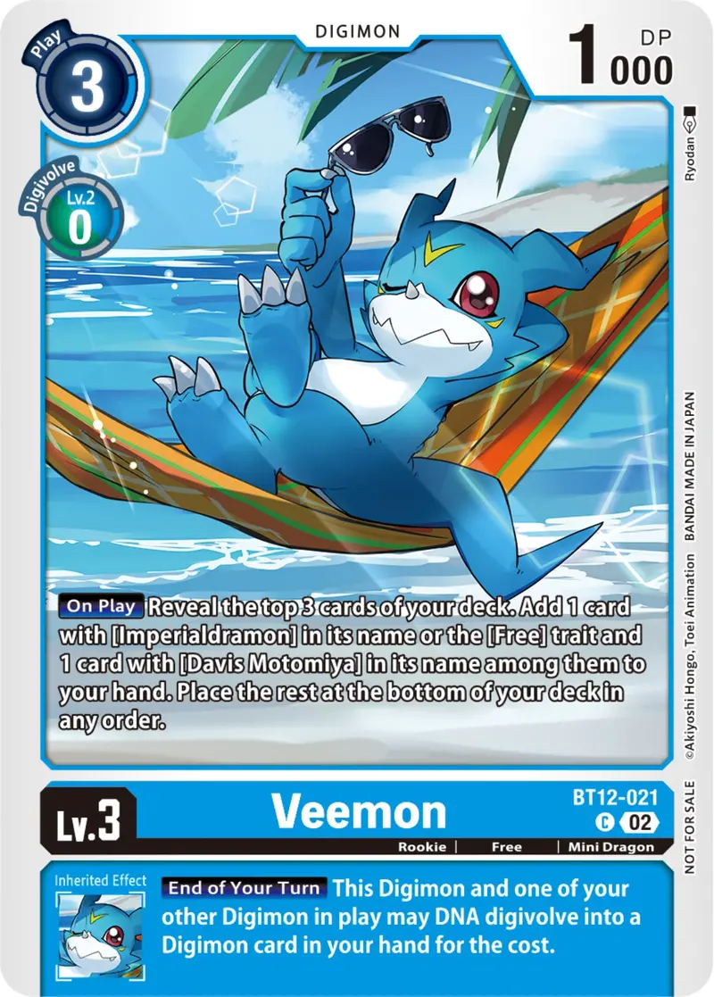 Veemon [Bt12-021] (Nycc 2023 Demo Deck) [Across Time] 1