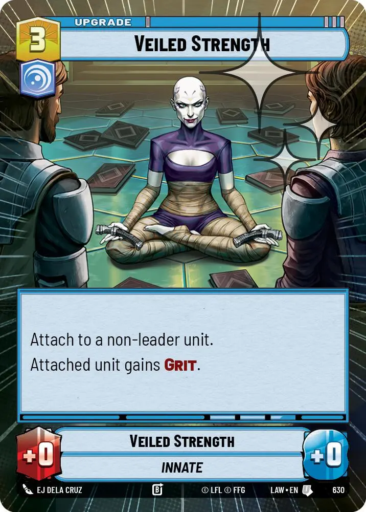 Veiled Strength (630) (Hyperspace Foil) (630) [A Lawless Time] 1