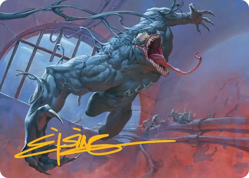 Venom, Evil Unleashed Art Card (Gold-Stamped Signature) [Marvel's Spider-Man Art Series] 1