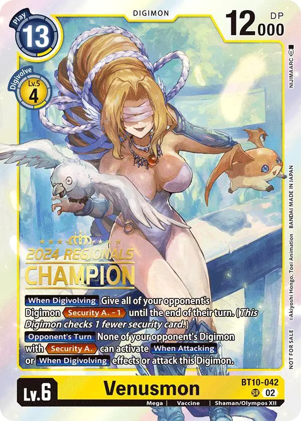 Venusmon [Bt10-042] (2024 Regionals Champion) [Xros Encounter] 1