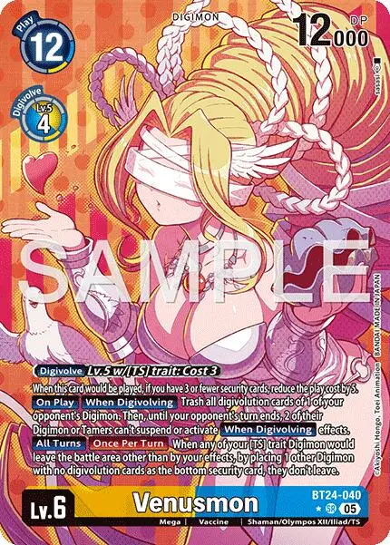 Venusmon [Bt24-040] (Alternate Art) [Time Stranger] 1