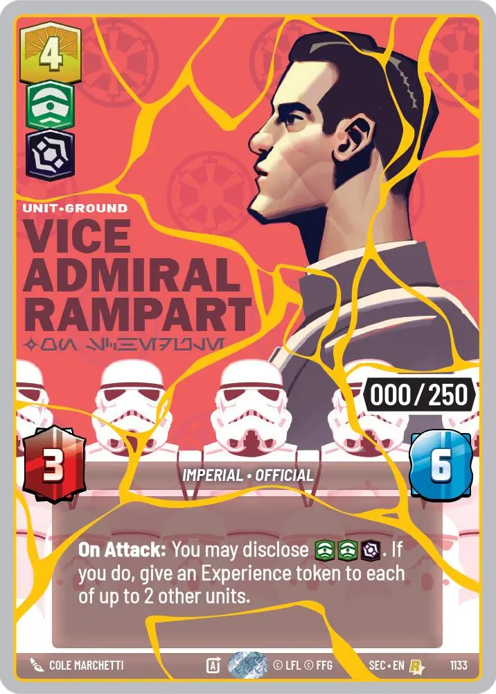 Vice Admiral Rampart - On Schedule (1133) (Serialized) (Gold) (1133) [Secrets Of Power] 1