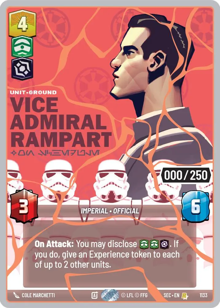Vice Admiral Rampart - On Schedule (1133) (Serialized) (Rose Gold) (1133) [Secrets Of Power] 1