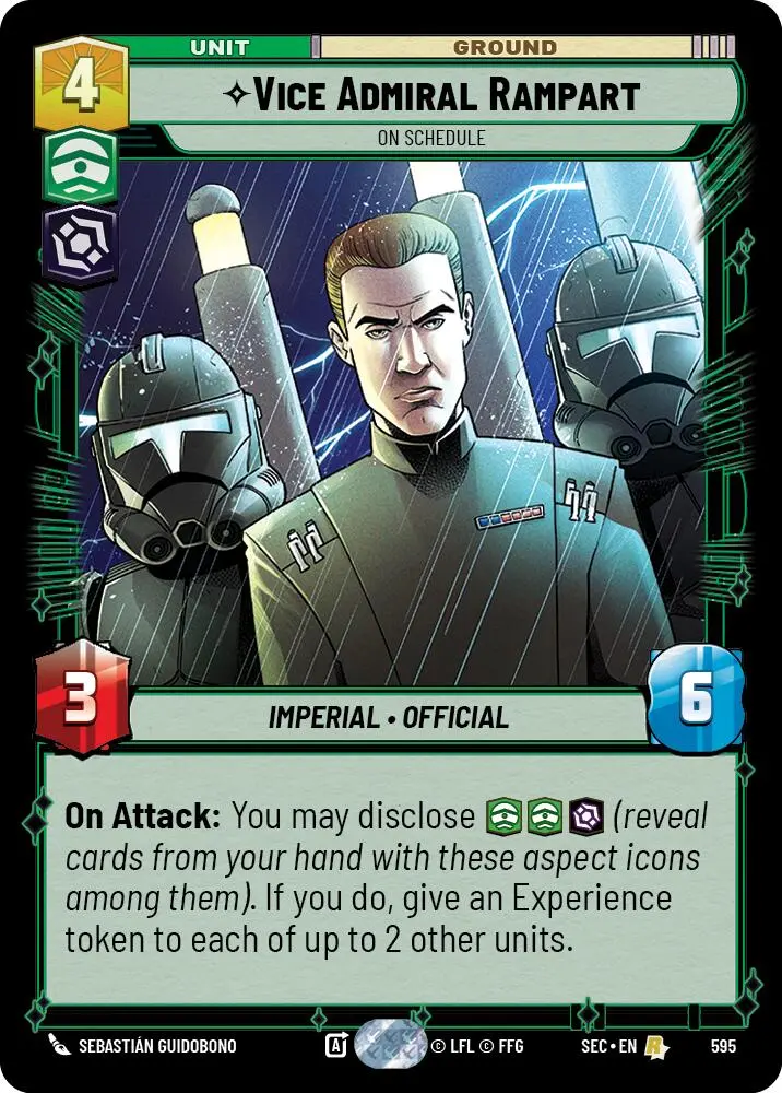 Vice Admiral Rampart - On Schedule (Foil) (595) (595) [Secrets Of Power] 1