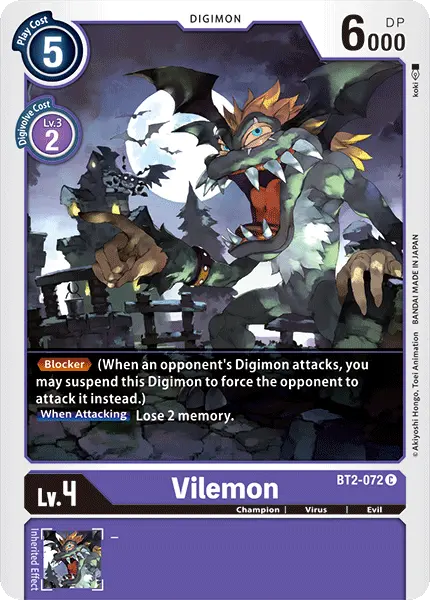 Vilemon [Bt2-072] [Release Special Booster Ver.1.0] 1