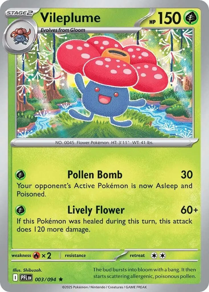 Vileplume (003/094) [Mega Evolution: Phantasmal Flames] 1