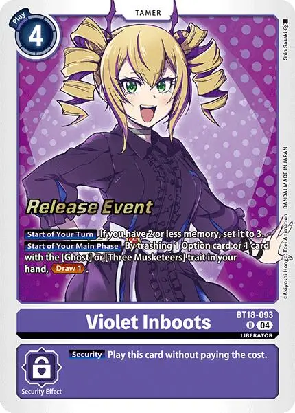 Violet Inboots [Bt18-093] [Release Special Booster Ver.2.0 Promos] 1