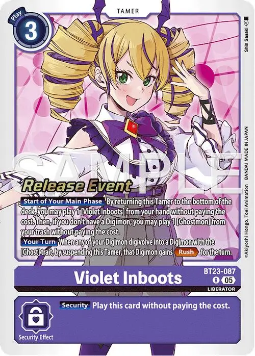 Violet Inboots [Bt23-087] [Hackers' Slumber Release Event Cards] 1