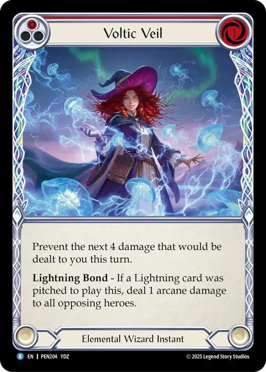 Voltic Veil (Red) (Rainbow Foil) [Pen204] (Compendium Of Rathe)  Rainbow Foil 1