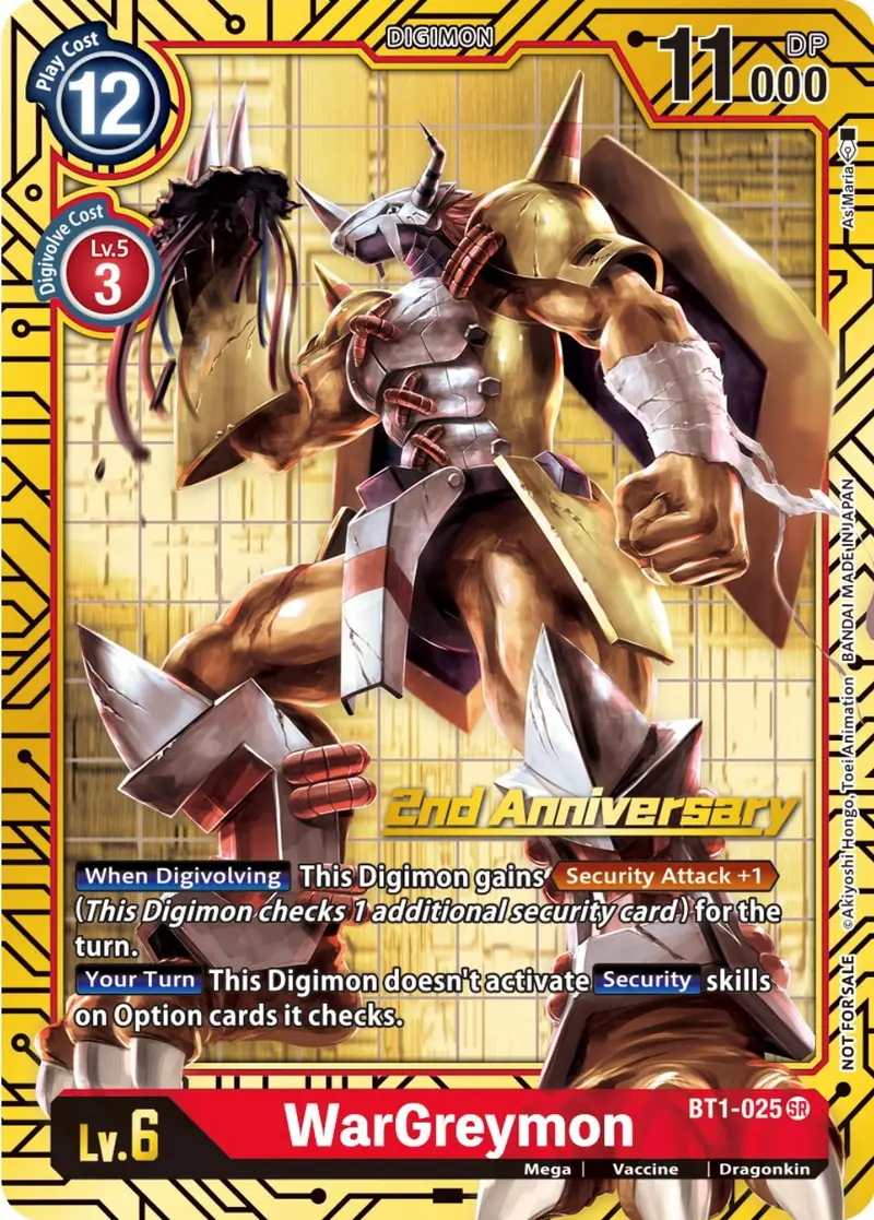 Wargreymon [Bt1-025] (2Nd Anniversary Card Set) [Release Special Booster Promos] 1