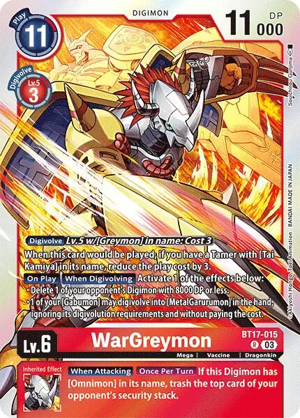 Wargreymon [Bt17-015] [Secret Crisis] 1