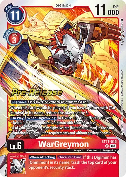 Wargreymon [Bt17-015] [Secret Crisis Pre-Release Cards] 1