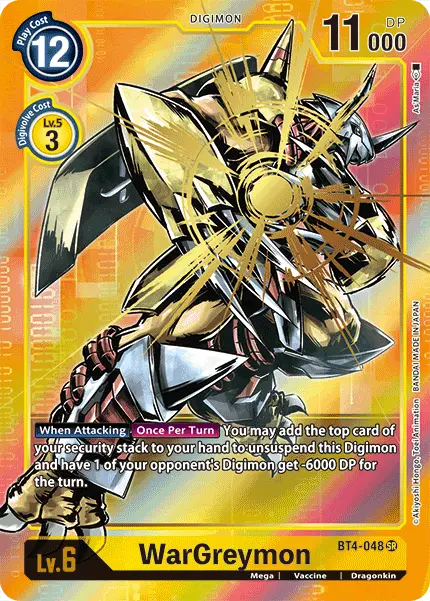 Wargreymon [Bt4-048] (Alternate Art) [Great Legend] 1