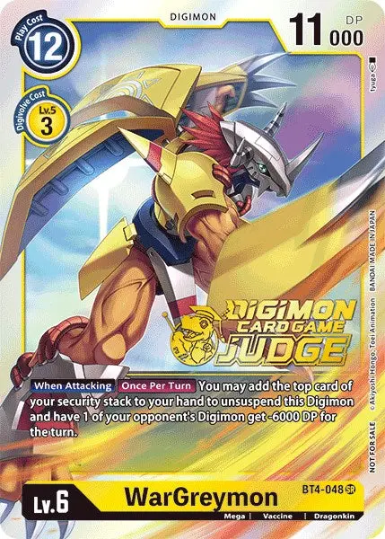 Wargreymon [Bt4-048] (Judge Pack 1) [Great Legend Promos] 1