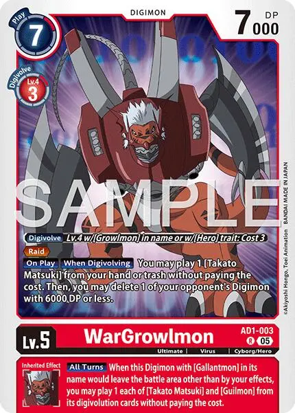 Wargrowlmon [Ad1-003] [Advanced Booster Digimon Generation] 1