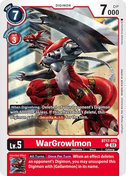 Wargrowlmon [Bt17-013] [Secret Crisis] 1
