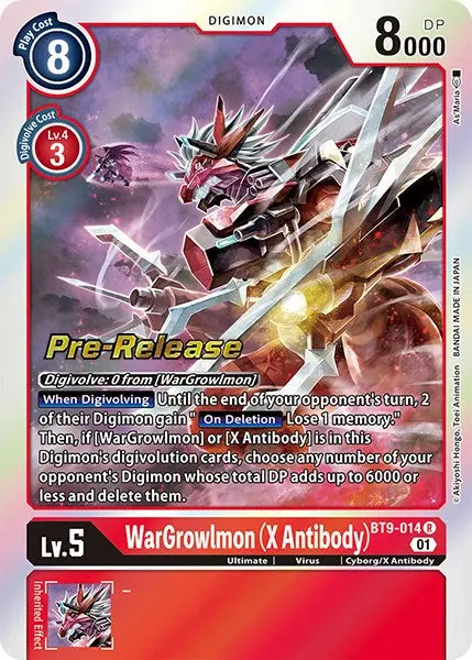Wargrowlmon (X Antibody) [Bt9-014] [X Record Pre-Release Promos] 1