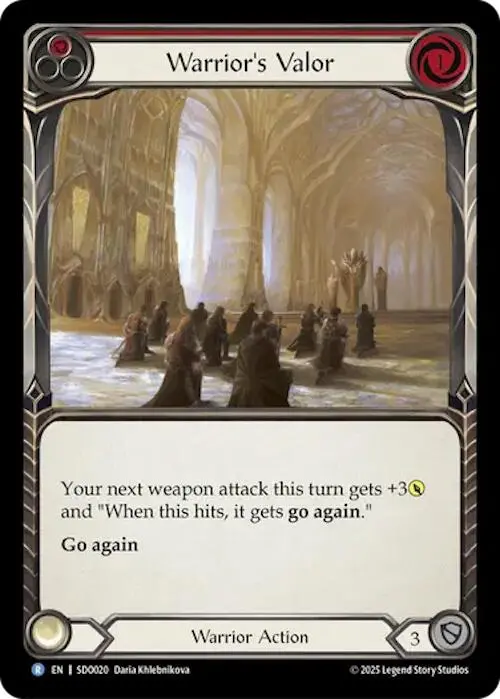 Warrior's Valor (Red) (Regular) [Sdo020] (Gem Pack 2) 1