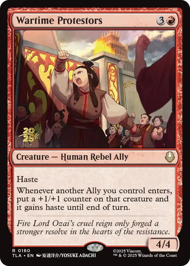Wartime Protestors [Avatar: The Last Airbender Prerelease Cards] 1