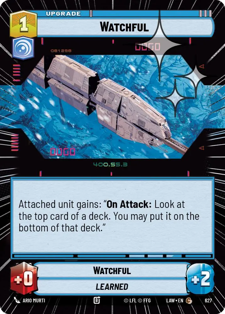 Watchful (627) (Hyperspace Foil) (627) [A Lawless Time] 1