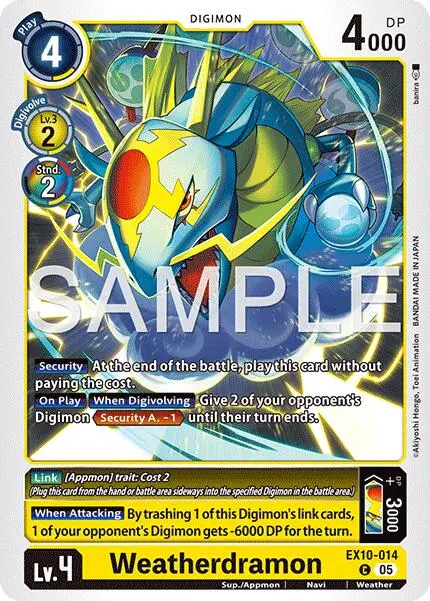 Weatherdramon [Ex10-014] [Sinister Order] 1
