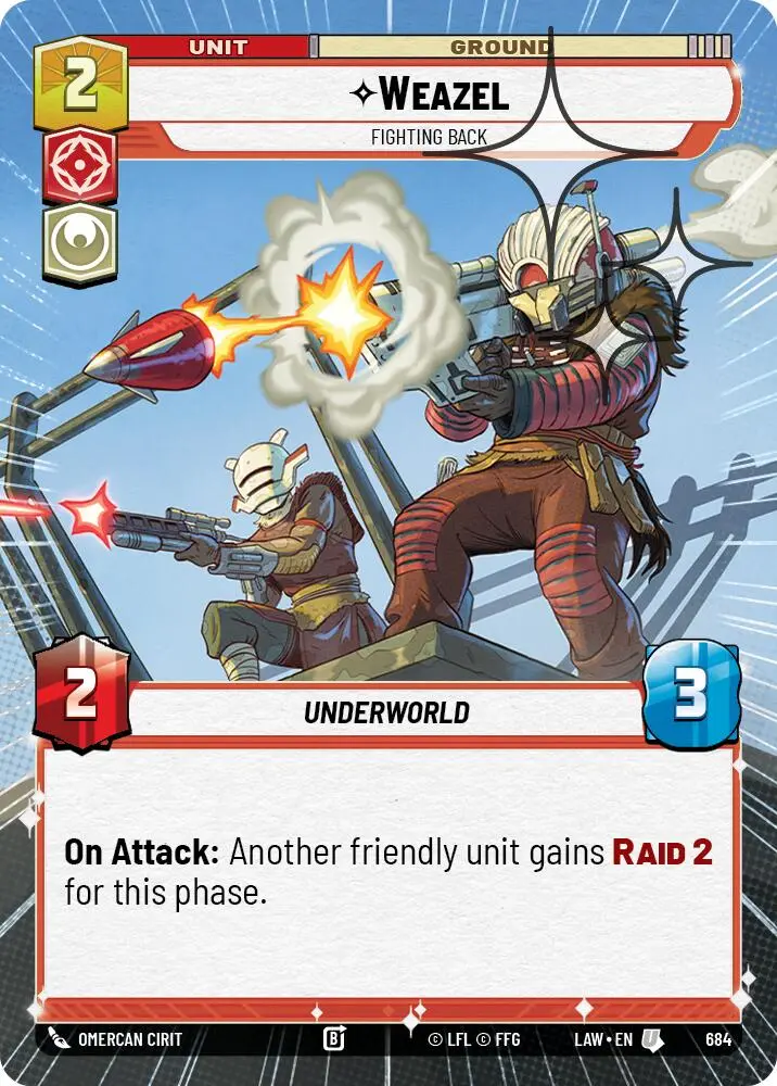 Weazel - Fighting Back (684) (Hyperspace Foil) (684) [A Lawless Time] 1