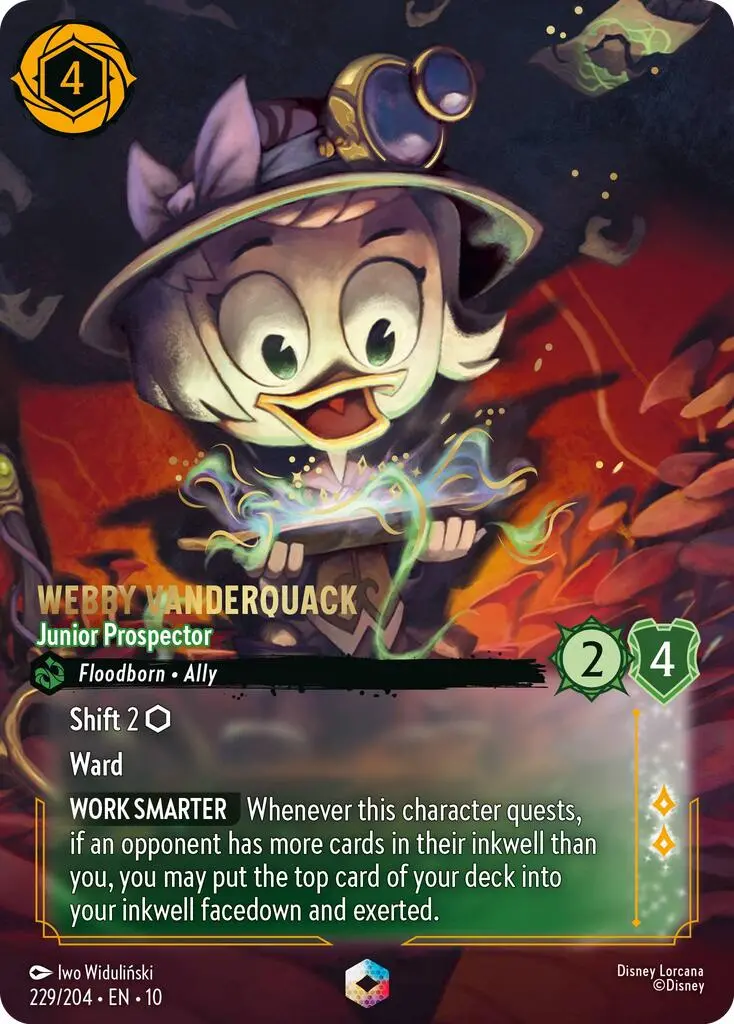 Webby Vanderquack - Junior Prospector (Enchanted) (229/204) [Whispers In The Well] 1