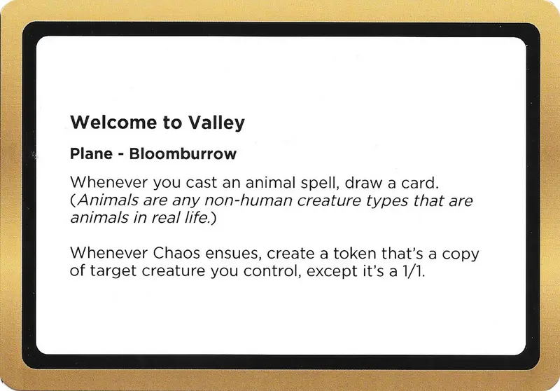 Welcome To Valley (Black Lotus Unknown Planechase) [Oversize Cards] 1