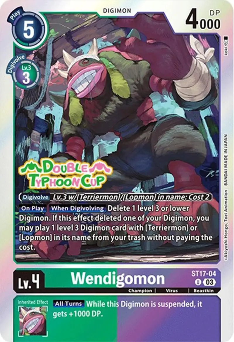 Wendigomon [St17-04] [Starter Deck: Double Typhoon Advanced Deck Set Pre-Release Cards] 1