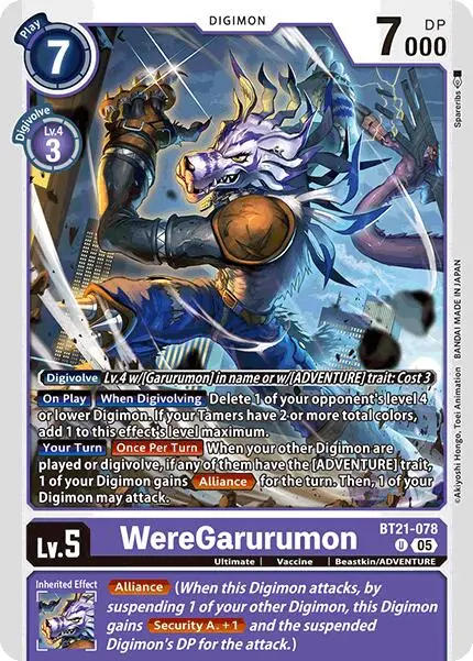 Weregarurumon [Bt21-078] [World Convergence] 1