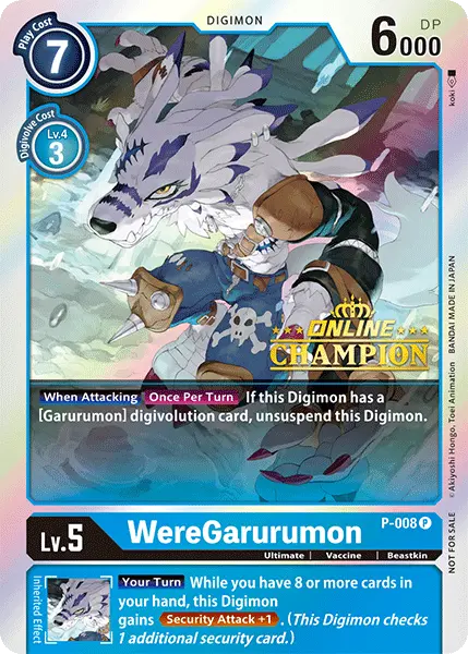 Weregarurumon [P-008] (Online Regional - Champion) [Promotional Cards] 1