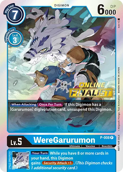 Weregarurumon [P-008] (Online Regional - Finalist) [Promotional Cards] 1