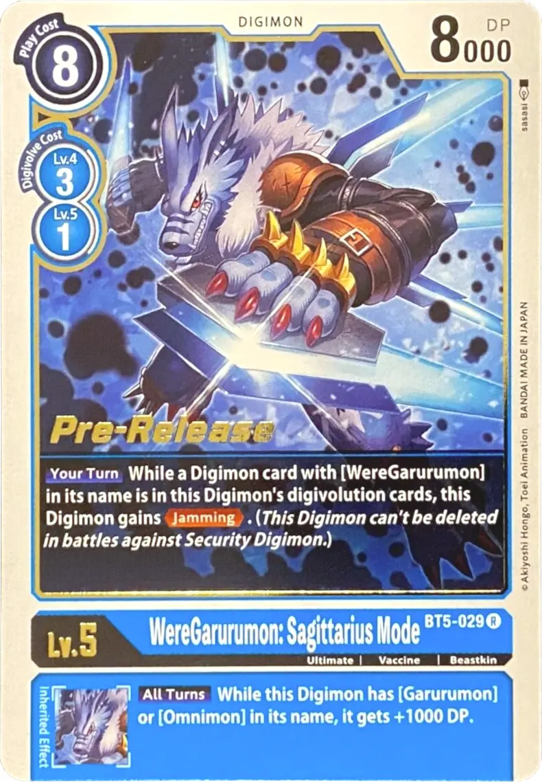 Weregarurumon: Sagittarius Mode [Bt5-029] [Battle Of Omni Pre-Release Promos] 1
