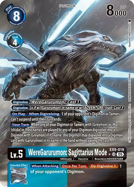 Weregarurumon: Sagittarius Mode [Ex9-019] (Alternate Art) [Versus Monsters] 1