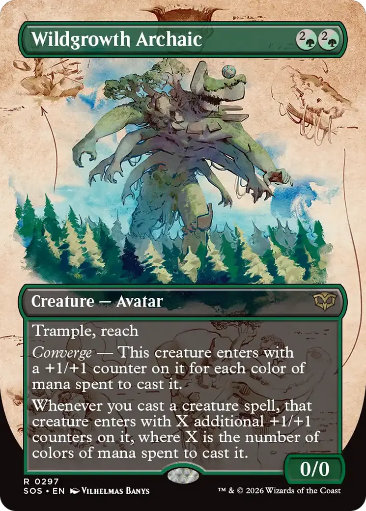 Wildgrowth Archaic (Borderless) [Secrets Of Strixhaven] 1